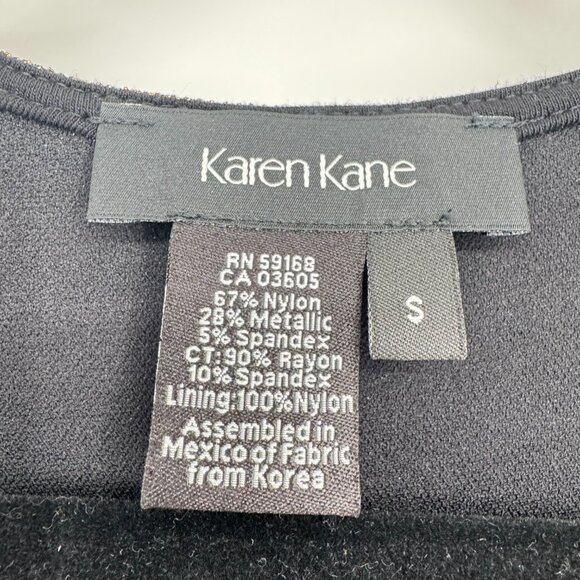 Karen Kane Taylor Dress Small Gold Metallic Long Sleeve A-Line NWT Holiday Party - Picture 7 of 9